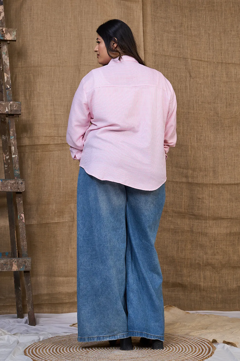 Pink long sleeve shirt for women