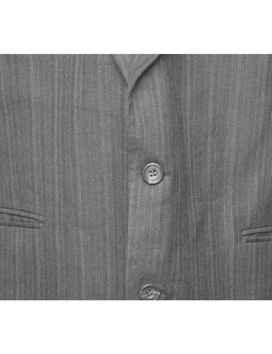Pinstriped Blazer - L