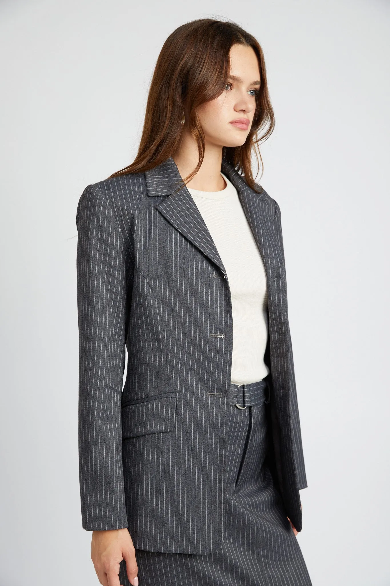 Pinstriped Blazer