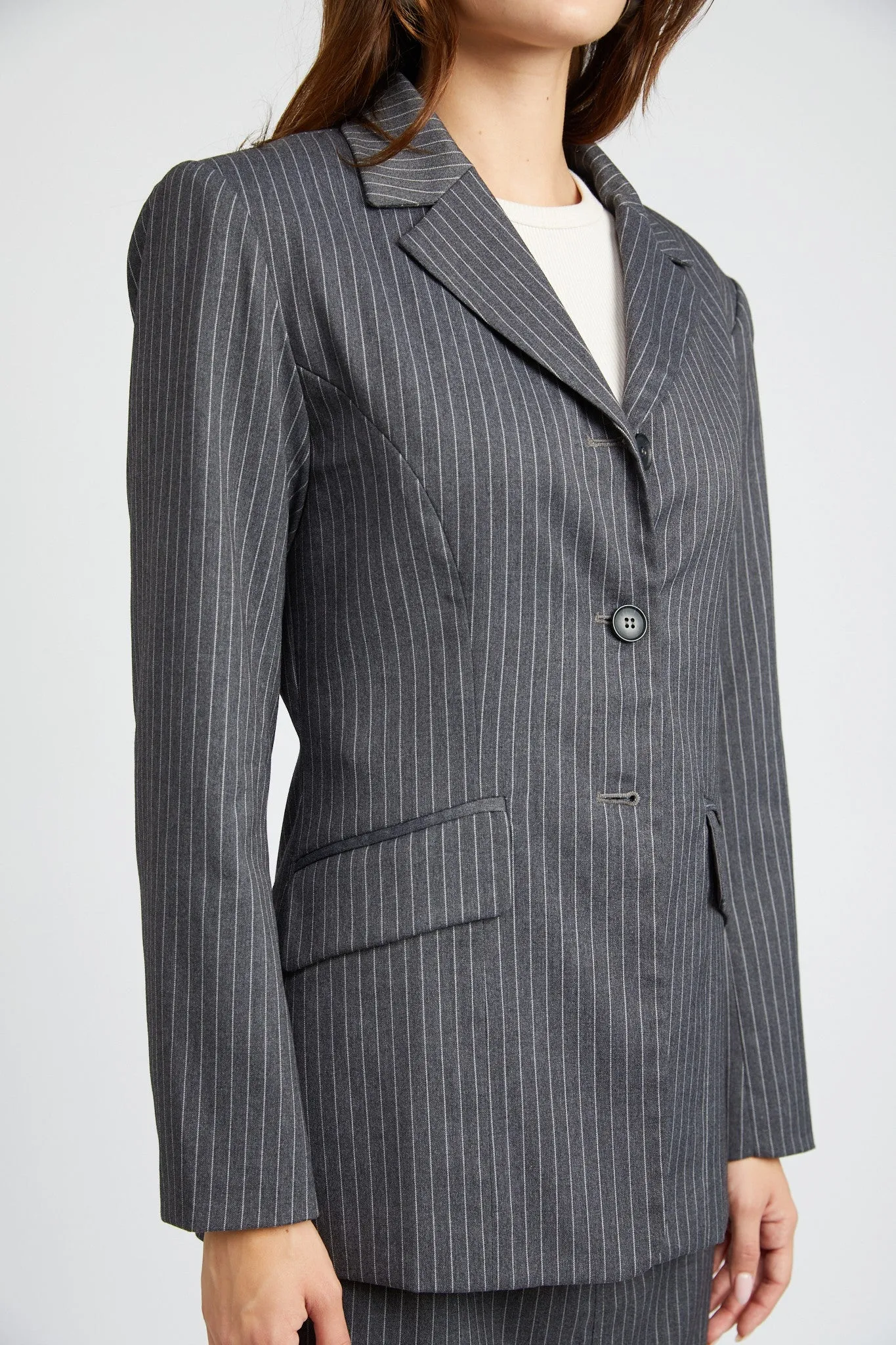 Pinstriped Blazer