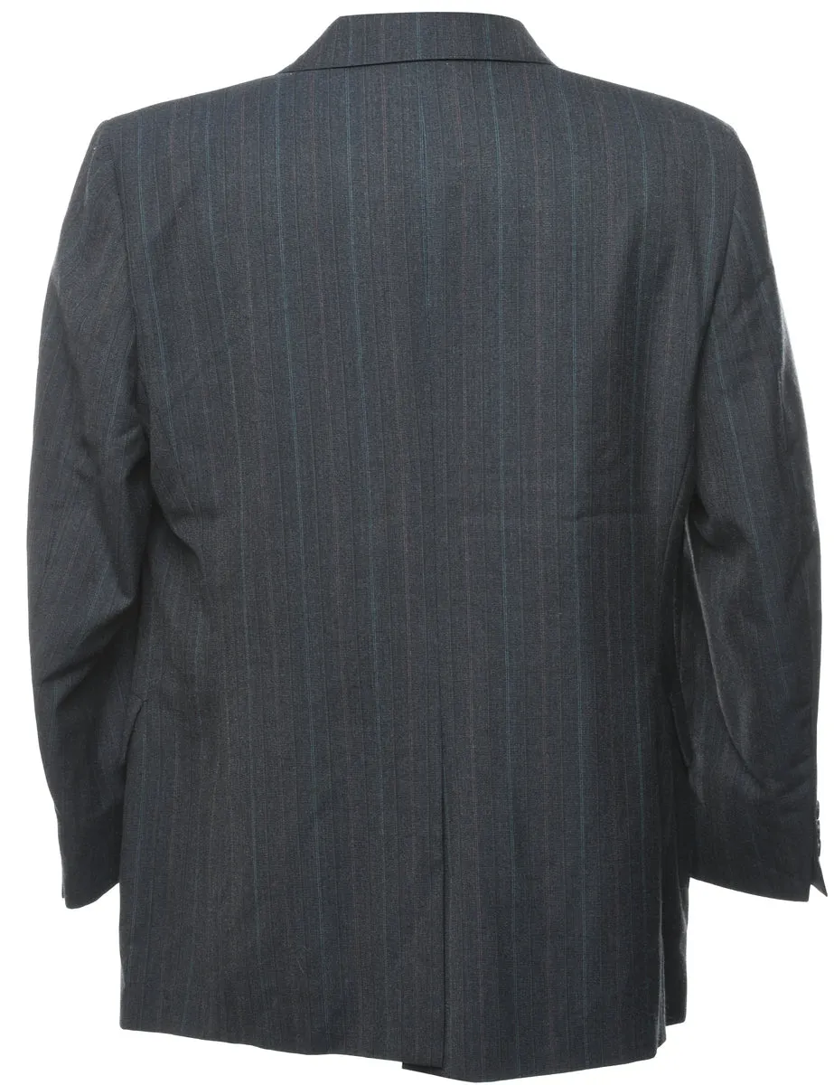 Pinstriped Dark Grey Blazer - XL