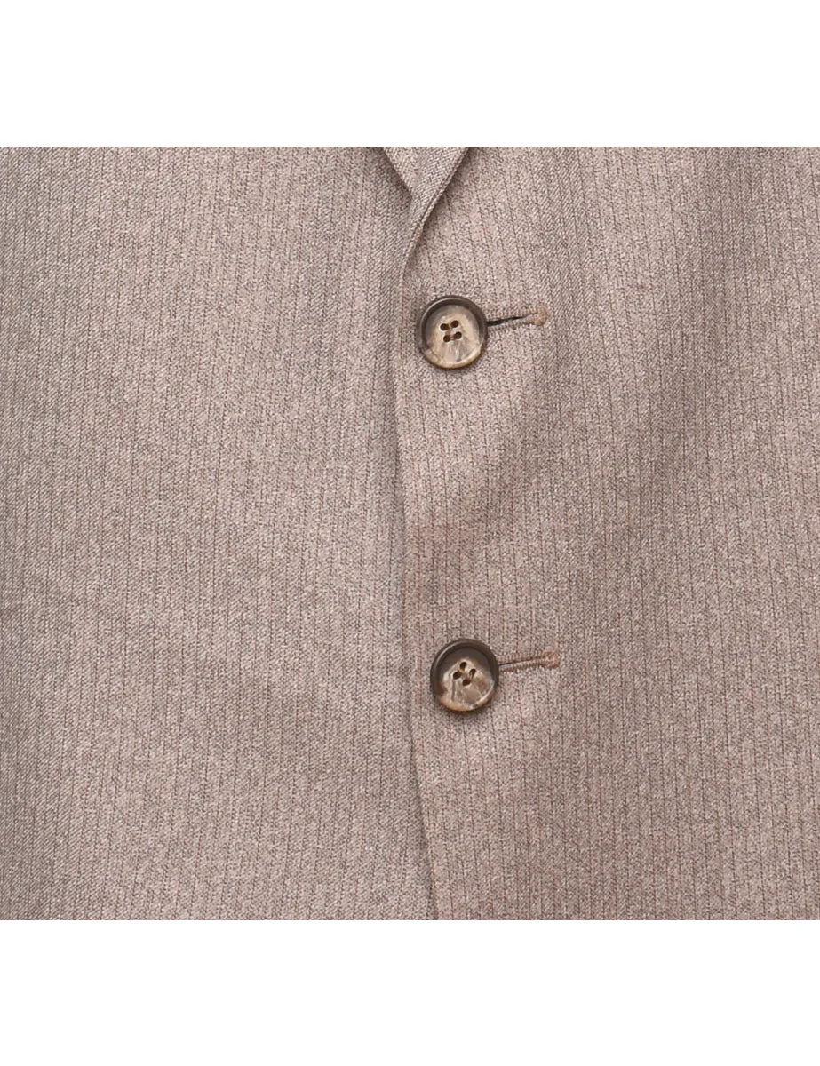 Pinstriped Light Brown Blazer - XL