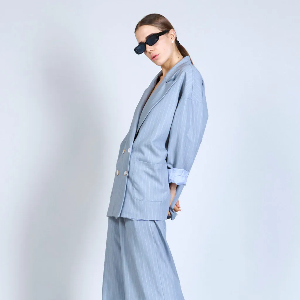 Pinstriped oversized blazer wholesale