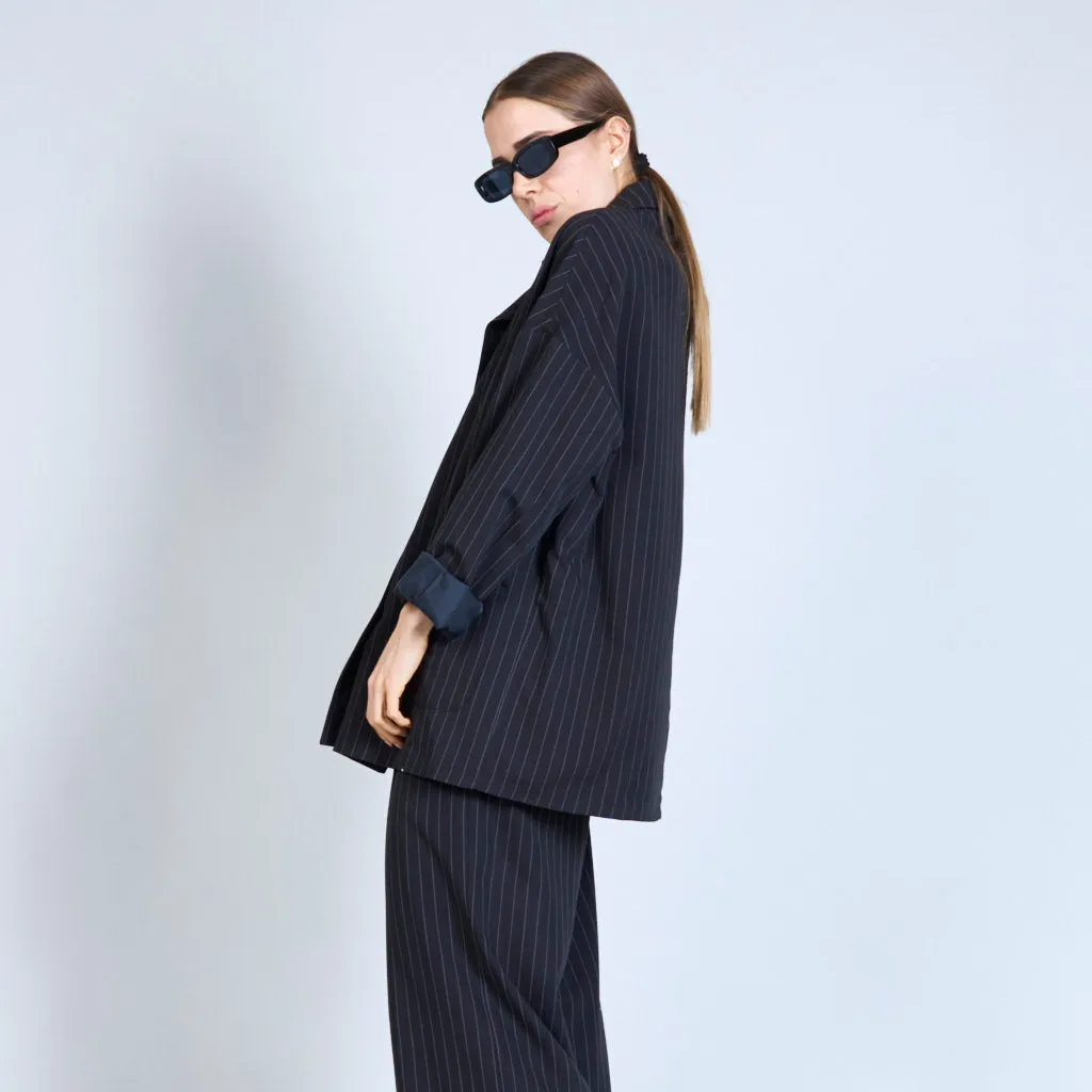 Pinstriped oversized blazer wholesale