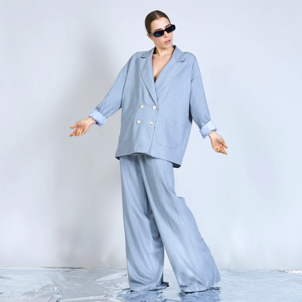 Pinstriped oversized blazer wholesale
