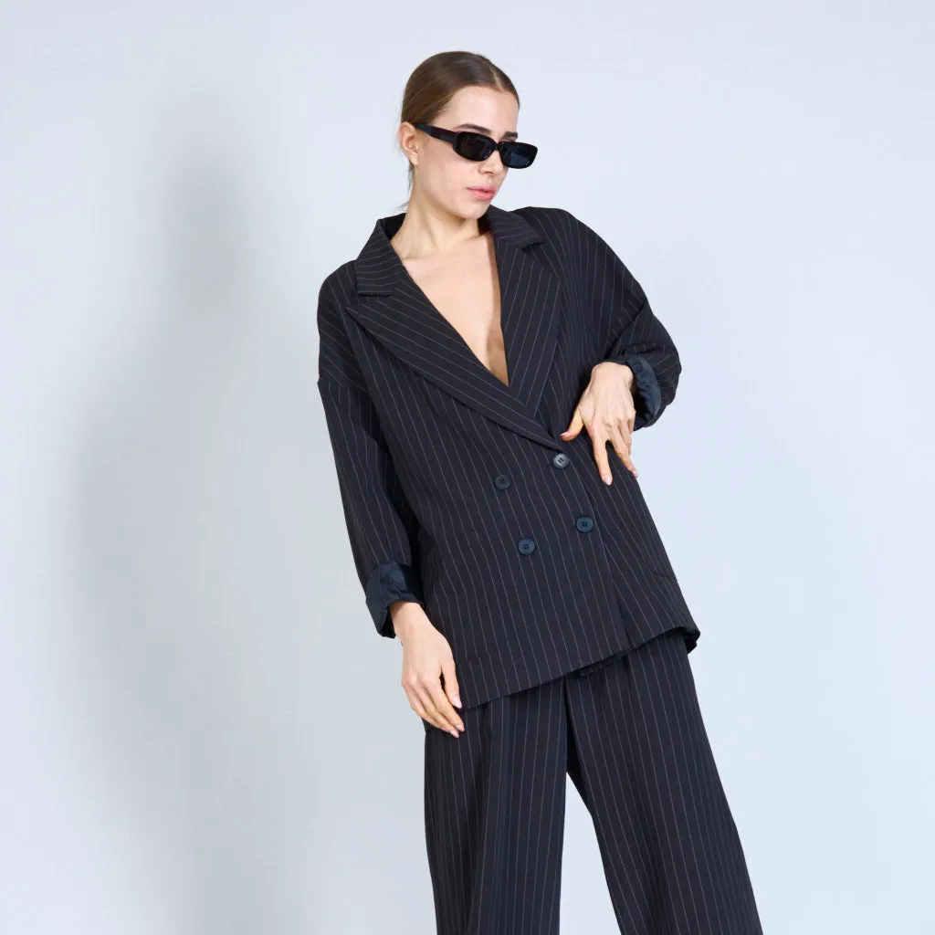 Pinstriped oversized blazer wholesale