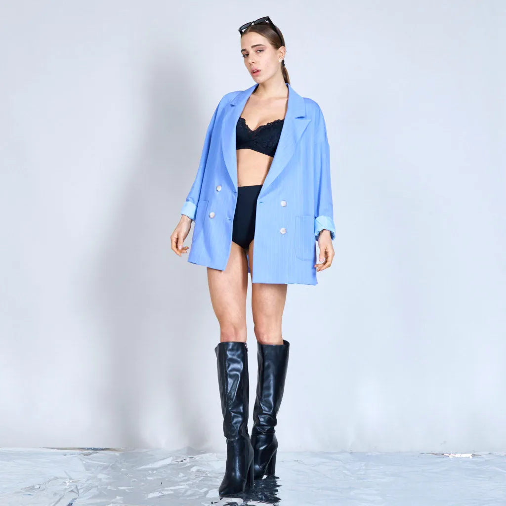Pinstriped oversized blazer wholesale