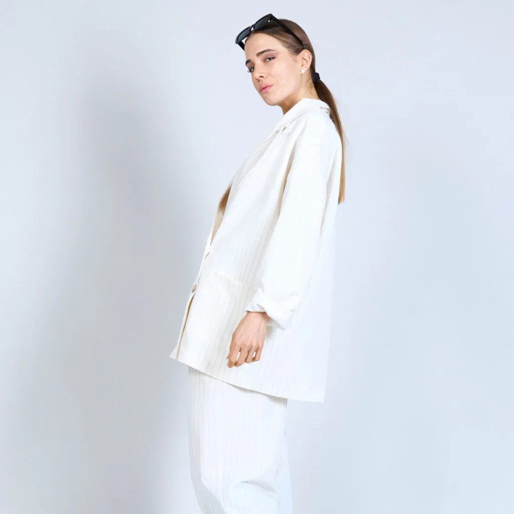 Pinstriped oversized blazer wholesale