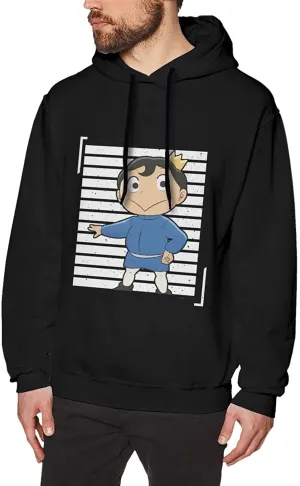 Ranking Of Kings Cotton Men'S Hoodie Bojji Sweatshirt Black