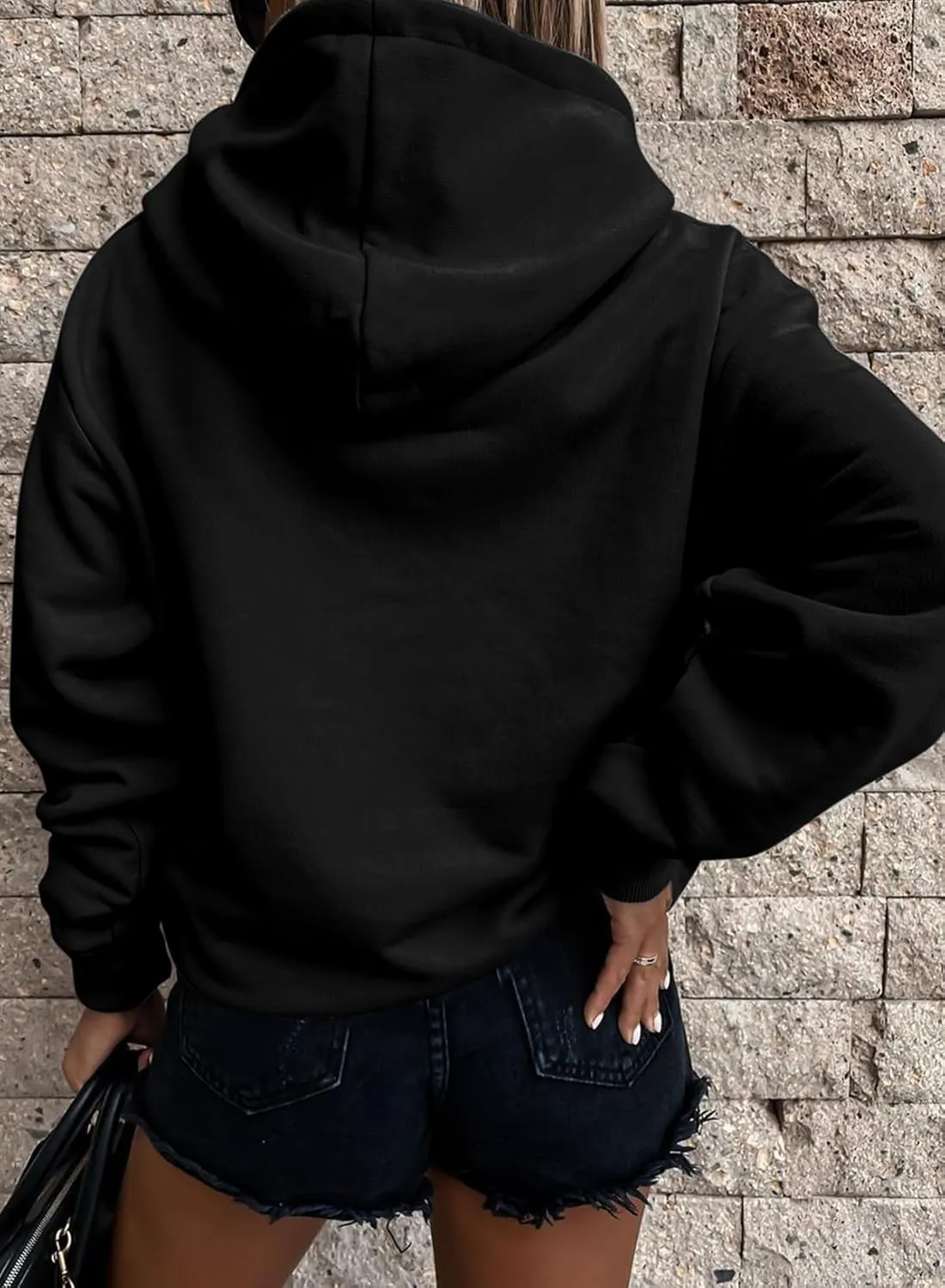 SHEWIN Women's Casual Hoodies Long Sleeve Solid Lightweight Pullover Tops Loose Sweatshirt with Pocket