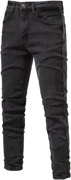Thatrich Skinny Jeans for Men Low Stretch Slim Fit Wash Denim Jeans Casual Fashion Pants Streetwear Outdoor Straight Fit Pant