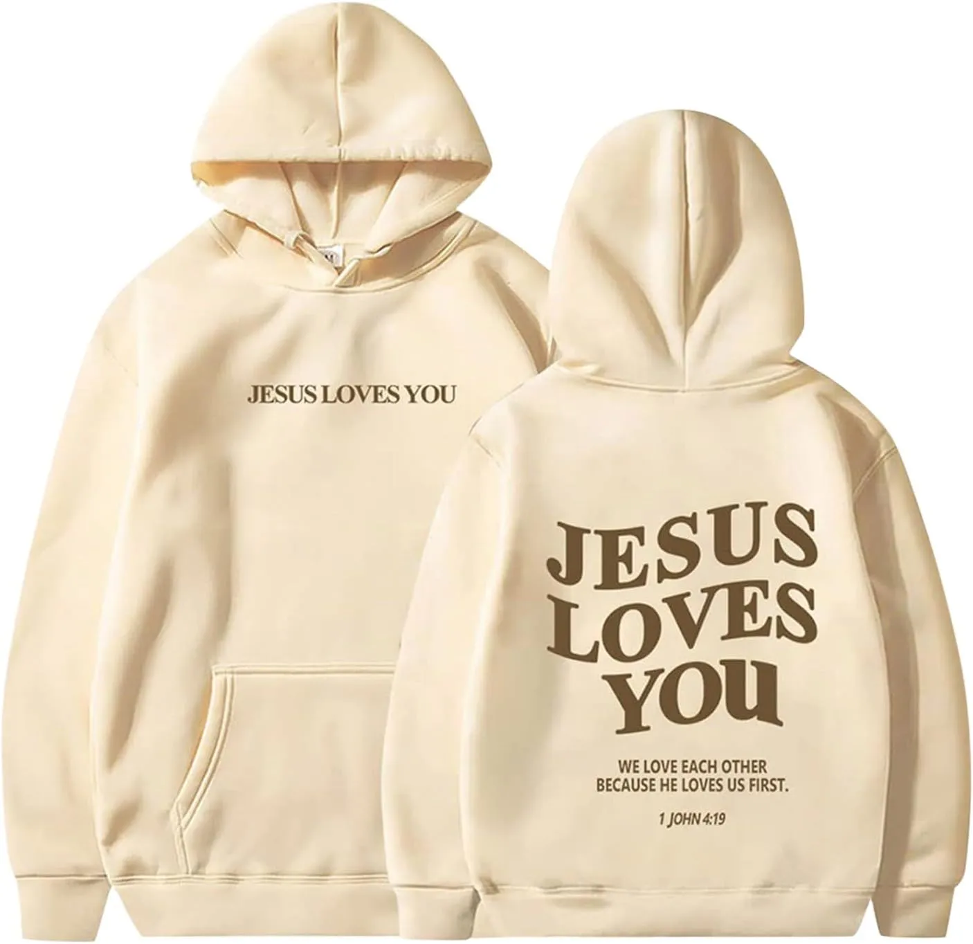 Trust in The Lord Christian Bible Verse Hoodie Jesus Saves Faith Sweatshirt Loose Pullover Harajuku Streetwear