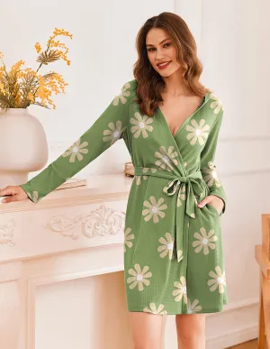 Waffle Knit Hooded Bathrobe (US Only)