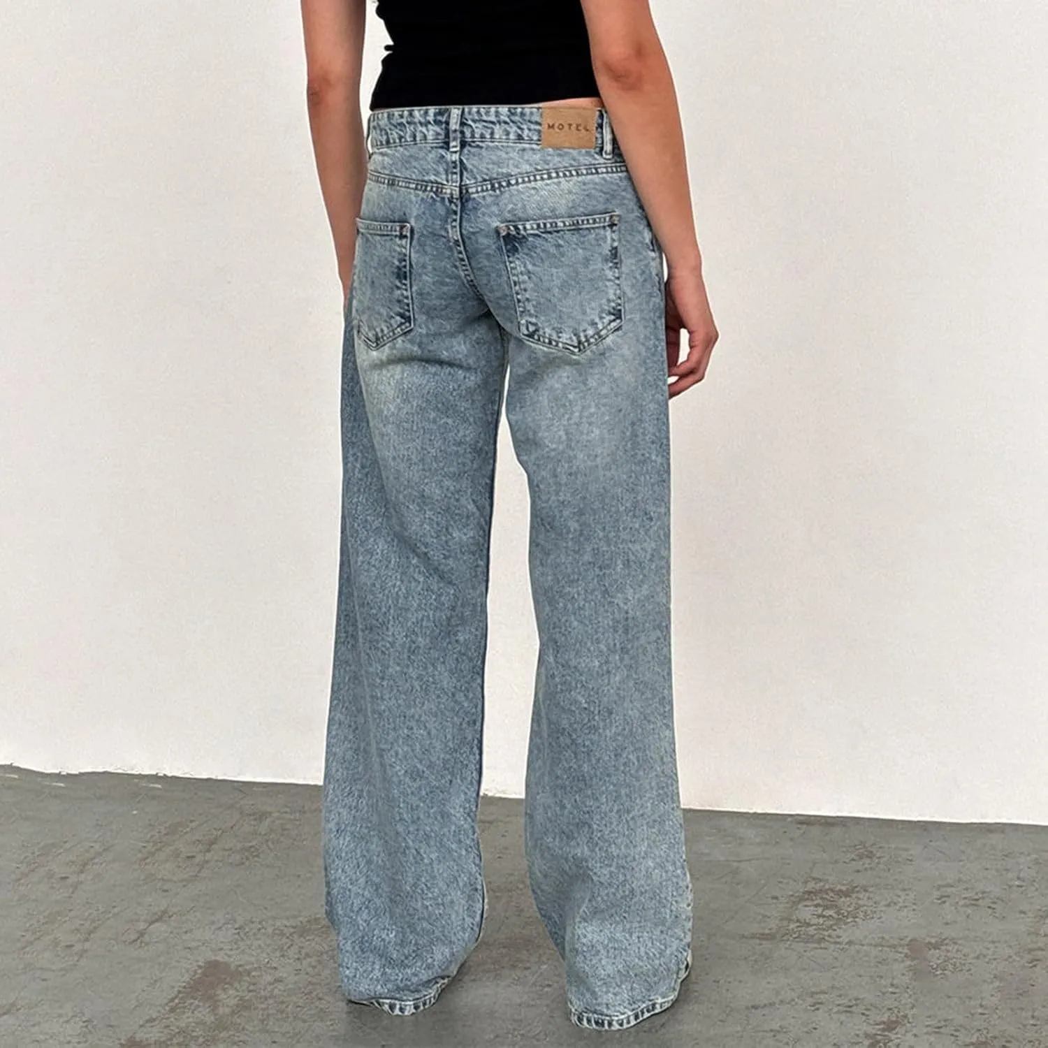 Wide Leg Jeans for Women Vintage High Waisted Trendy Button Fly Straight Wide Leg Denim Trousers Jeans with Pockets