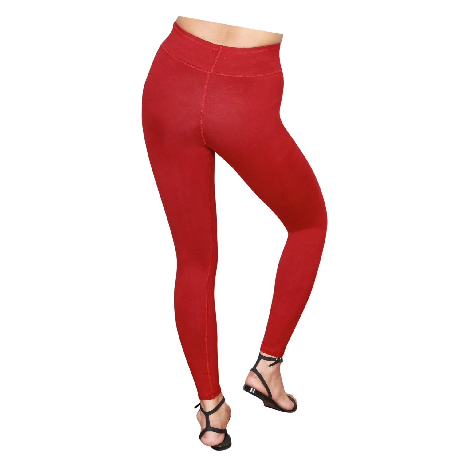 Women's Ankle length Stretch Yoga Leggings Maroon