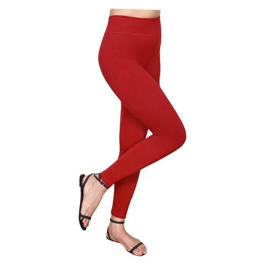 Women's Ankle length Stretch Yoga Leggings Maroon