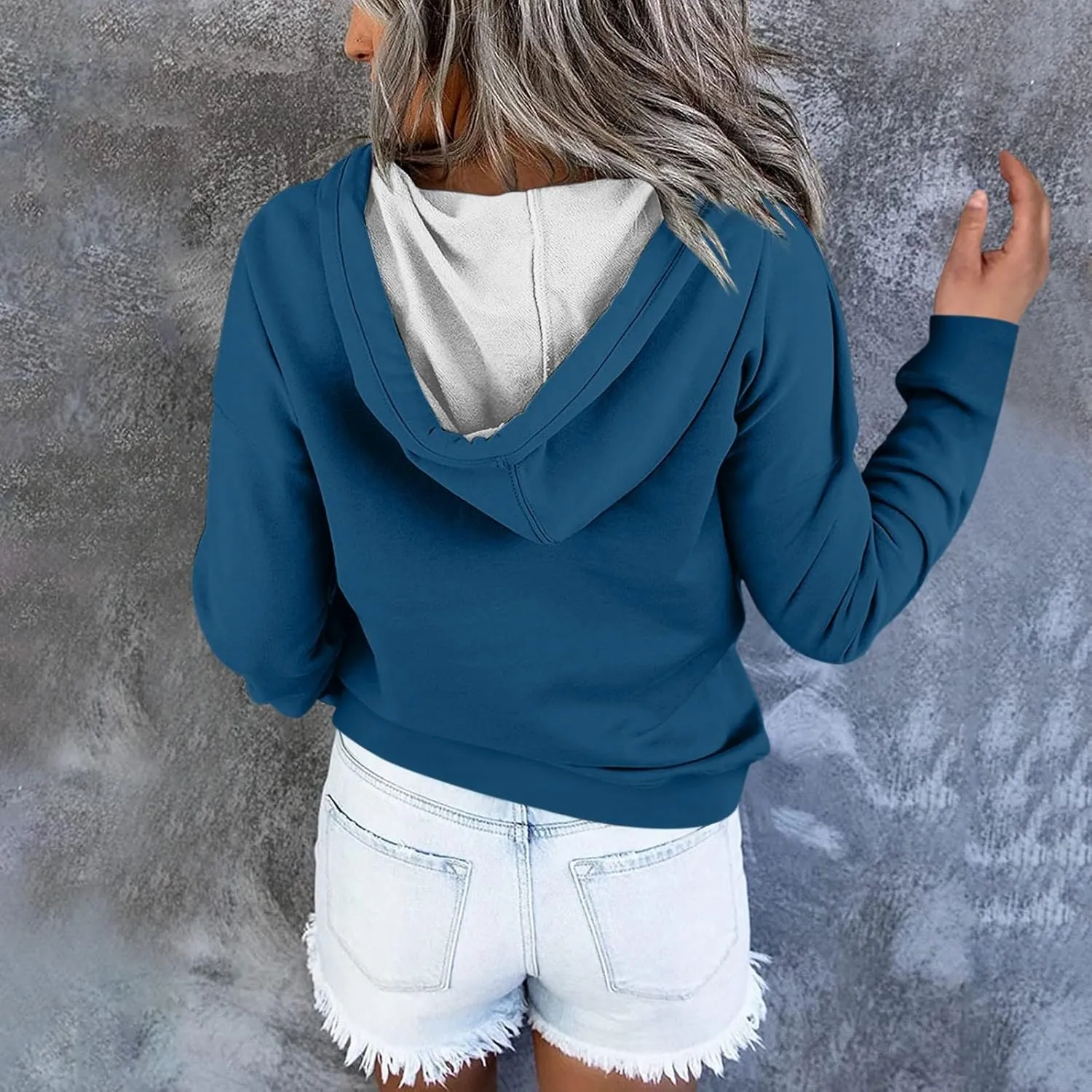 Women's Fashion Hoodies Long Sleeve Drawstring Hoodies for Women, Perfect Oversized Sweatshirts with Pocket