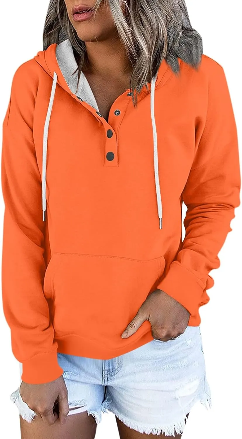 Women's Fashion Hoodies Long Sleeve Drawstring Hoodies for Women, Perfect Oversized Sweatshirts with Pocket