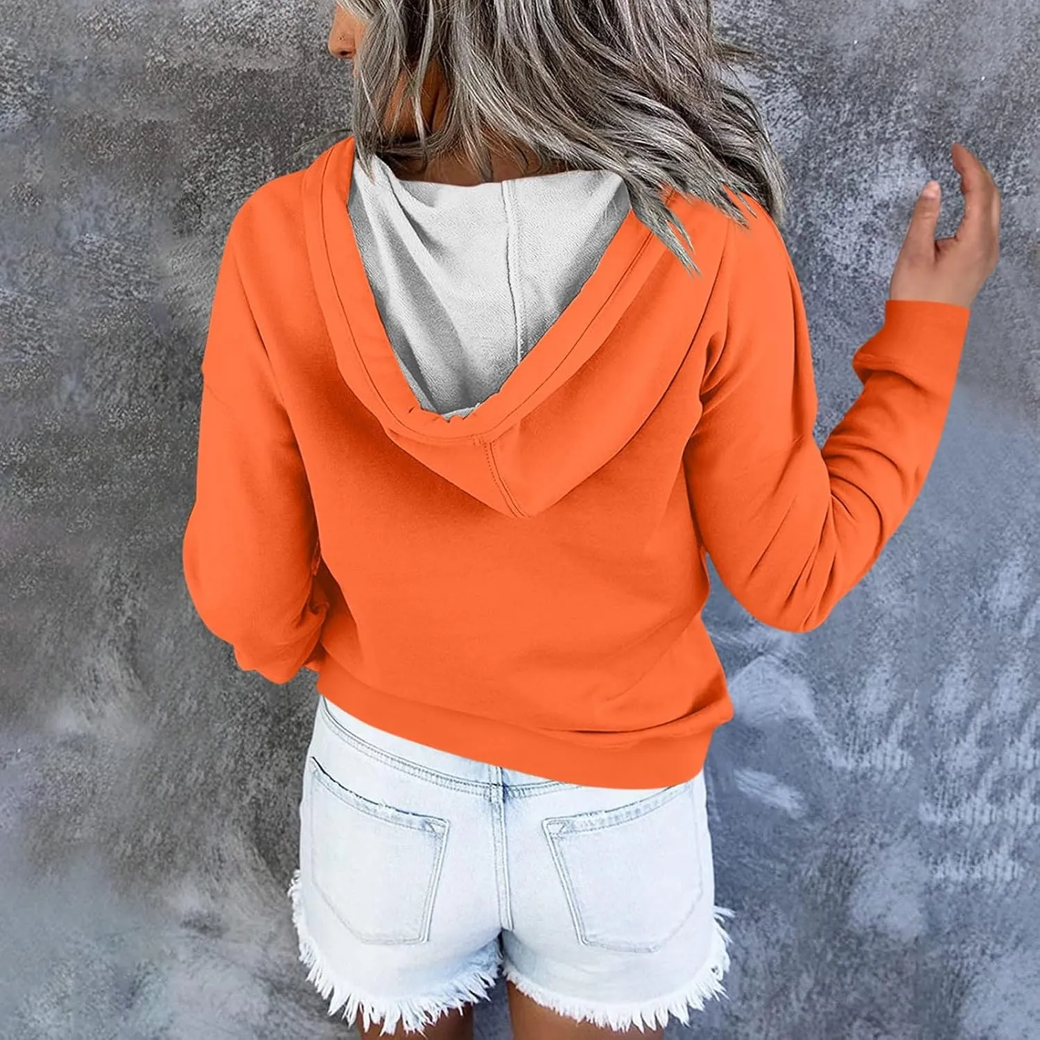 Women's Fashion Hoodies Long Sleeve Drawstring Hoodies for Women, Perfect Oversized Sweatshirts with Pocket