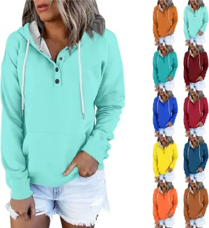 Women's Fashion Hoodies Long Sleeve Drawstring Hoodies for Women, Perfect Oversized Sweatshirts with Pocket