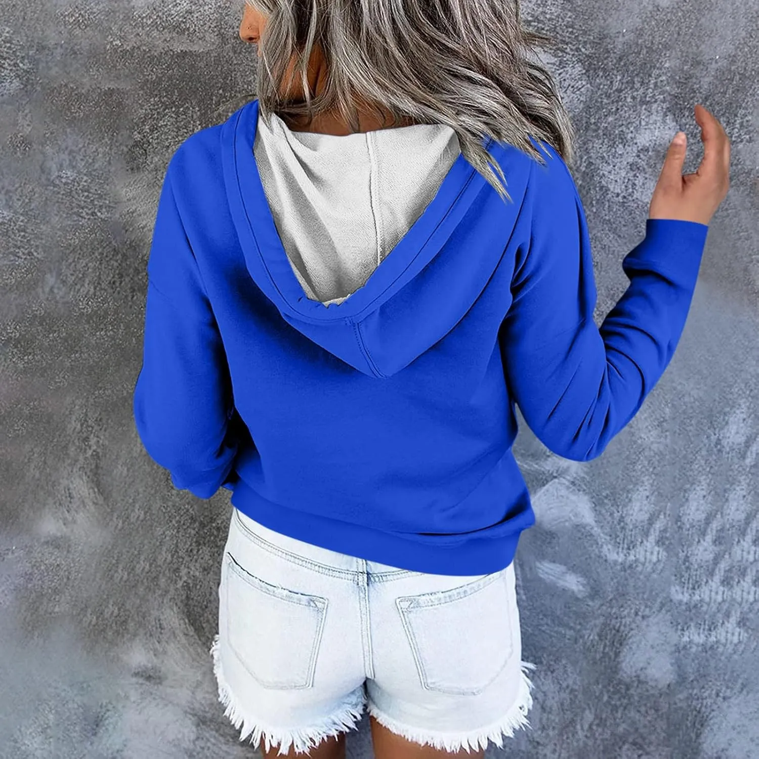 Women's Fashion Hoodies Long Sleeve Drawstring Hoodies for Women, Perfect Oversized Sweatshirts with Pocket